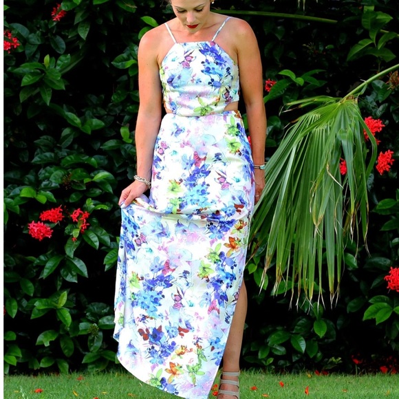 J.O.A. Floral Maxi Dress Purple Maxi Dress - Picture 11 of 12